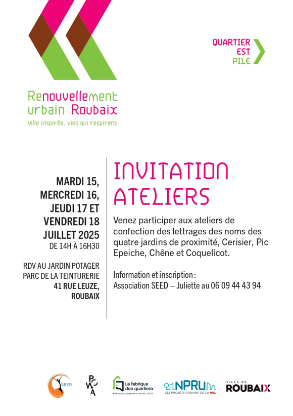 Invitation ateliers