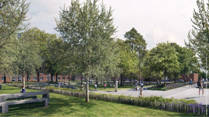 futur jardin qui viendra en remplacement de la tour d aux trois ponts